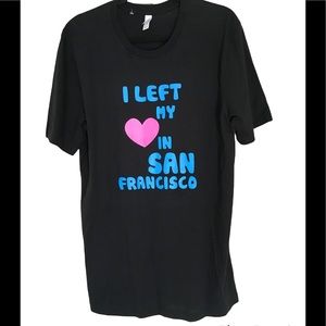Canvas I left my heart in SF canvas tee